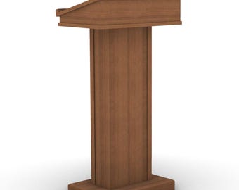 Black Walnut Classic Pulpit, Handcrafted from Solid Wood