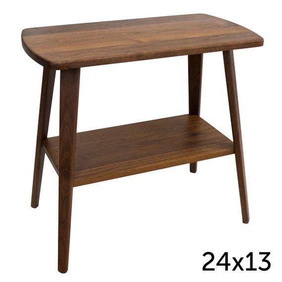 Black Walnut End Table, Mid-Century Modern, Pure North American Walnut with Hardwax Oil Finish, Handcrafted in the USA