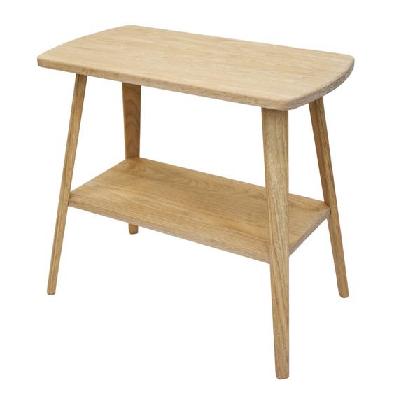 Solid Oak End Table, Eased Rectangular, Mid-Century Modern, Pure Oak with Hardwax Oil Finish, Handcrafted in the USA