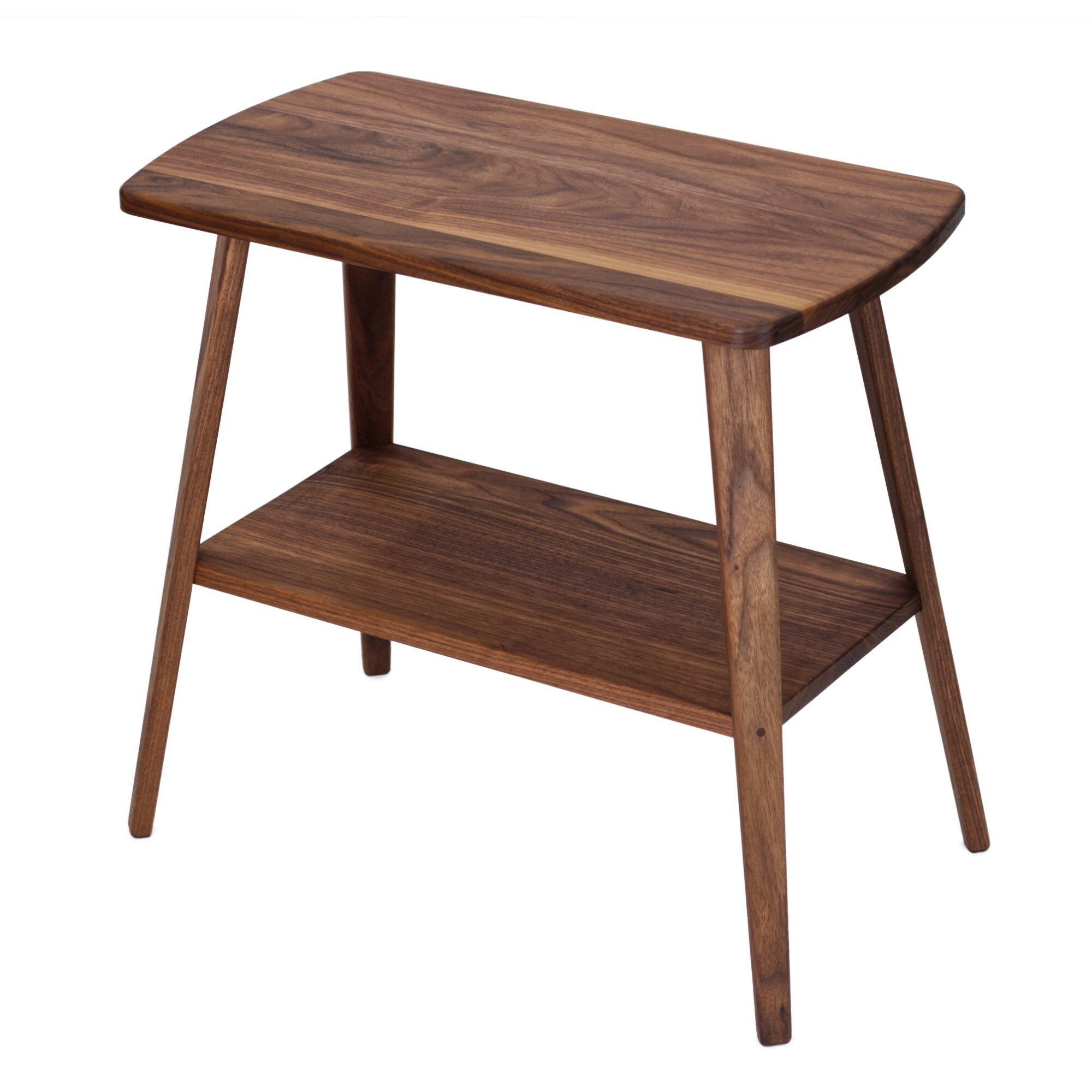 Modern walnut end table deals