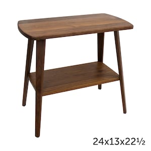 Handcrafted Black Walnut End Table: Mid-Century Modern with Hardwax Oil Finish