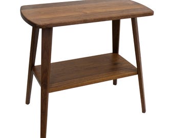 Mid-Century Moderner Beistelltisch aus Schwarznuss mit Hartwachsöl-Finish