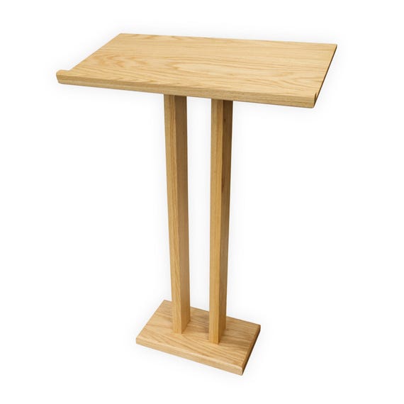 Solid Wood Lectern, Book Display, Pulpit, Podium, Minimalist Modern, Made in the USA from Oak or Walnut