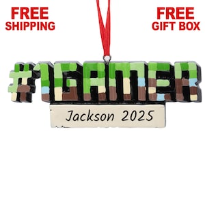 Personalized Gaming Ornament 2025, Gamer Christmas Ornament, Custom Xmas Tree Gift for PC & Video Game Lovers