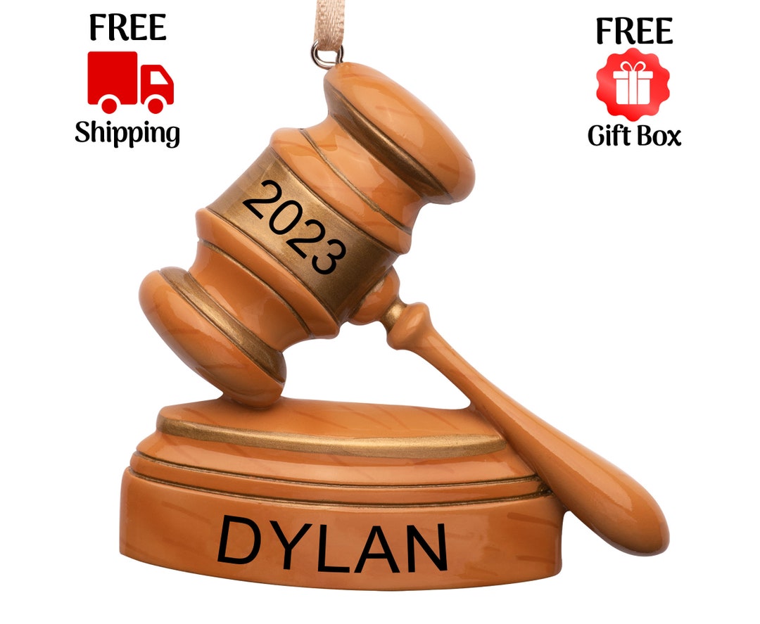 Gavel Christmas Ornament 