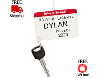 Personalized Driver's License Ornament, New Driver Christmas Ornament 2023, New Driver Car Keys, Custom Xmas Gift