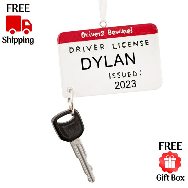 Personalized Driver's License Ornament, New Driver Christmas Ornament 2023, New Driver Car Keys, Custom Xmas Gift