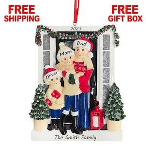House Family of 3 Christmas Ornament, Personalized Family of Three in New Sweet Home Ornament 2025, Custom Name Year Gift