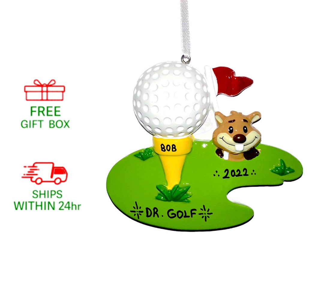 Personalized Golf Ornament 2023 Personalized Golfer Christmas Etsy