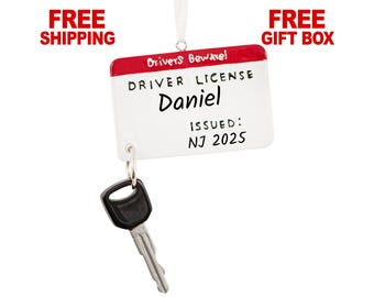 Personalized Driver's License Ornament, New Driver Christmas Ornament 2025, New Driver Car Keys, Custom Xmas Gift