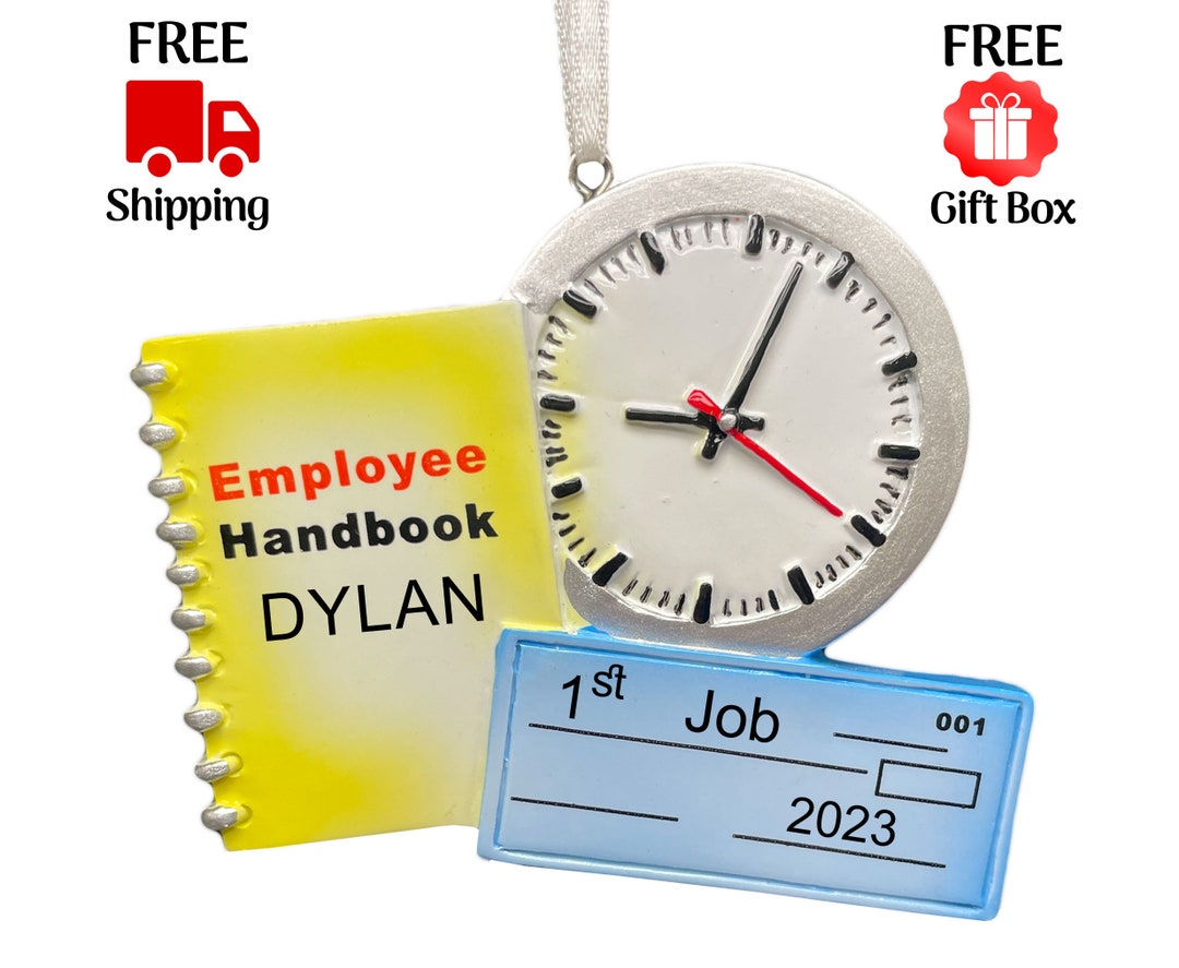 Personalized New Job Ornament 2023, My 1st Job Pay Check Employee
