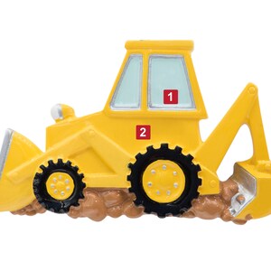 Excavator Ornament 2023, Personalized Backhoe Christmas Ornament, Bulldozer Construction Digger Vehicle Decoration, Xmas Gifts for Kids image 2