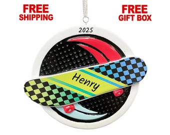 Personalized Skateboard Christmas Ornament, Skateboarding Tree Ornament 2025, Custom Gift for Skateboarders
