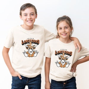 Kids Bevo T-Vintage 90s Texas Longhorns Sweatshirt/University of Texas/Texas Longhorns Shirt/Longhorns Tshirt/ Longhorns gift