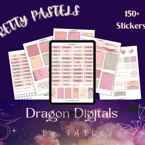 PRETTY PASTELS Digital sticker set | Digital sticker set | Goodnotes Instant Download