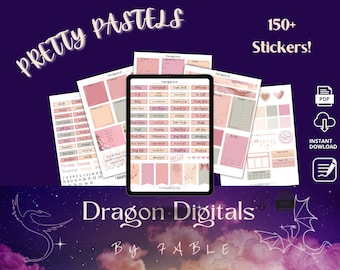 PRETTY PASTELS Digital sticker set | Digital sticker set | Goodnotes Instant Download