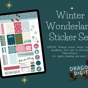 Winter Wonderland Digital Sticker Set | Goodnotes | Notability | Digital Download