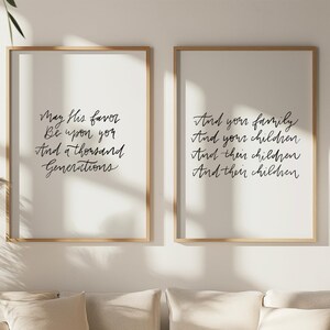 The Blessing Lyrics Print Set, Christian Wall Art (Digital Download)