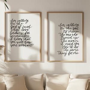 Christian Wall Art Posters Same God Set of Two Song Lyrics Prints Elevation Worship Brandon Lake Posters Christian Living Room Art