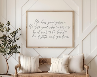 Good Plans Lyrics Print Red Rocks Worship Song Lyrics Modern Wall Art Print Christian Home Decor Living Room Art