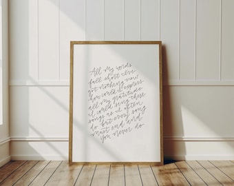 Gratitude Verse 1 Lyrics Print, Brandon Lake Song, Christian Home Decor (Digital Download)