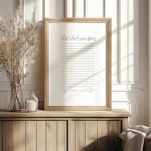 Christian Wall Art Living Room Art 1 John 1 Type Bible Verse Print Christian Wall Hanging Full Chapter Bible Art Homeschool Wall Hanging