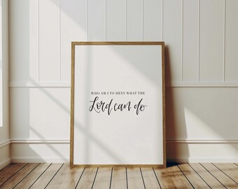 More Than Able Lyrics Print | Modern Christian Wall Art (Digital Download)
