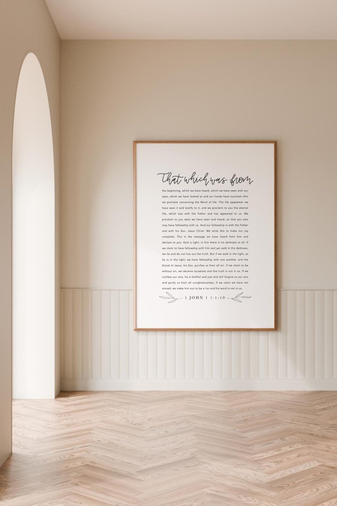 Christian Wall Art Living Room Art 1 John 1 Type Bible Verse Print ...