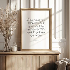 C.S. Lewis Print Theology Quote Art Christian Home Decor Print at Home Christian Wall Art Living Room Art
