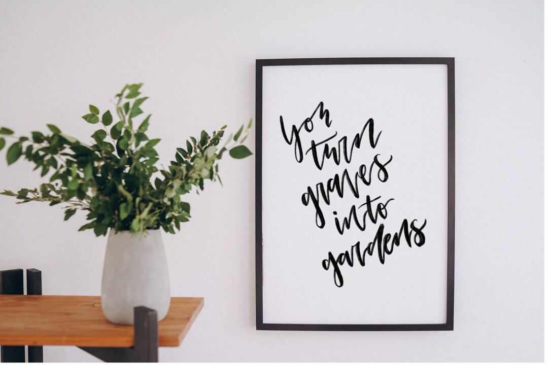 Graves Into Gardens Lyrics Elevation Worship Modern Minimalist Wall Art