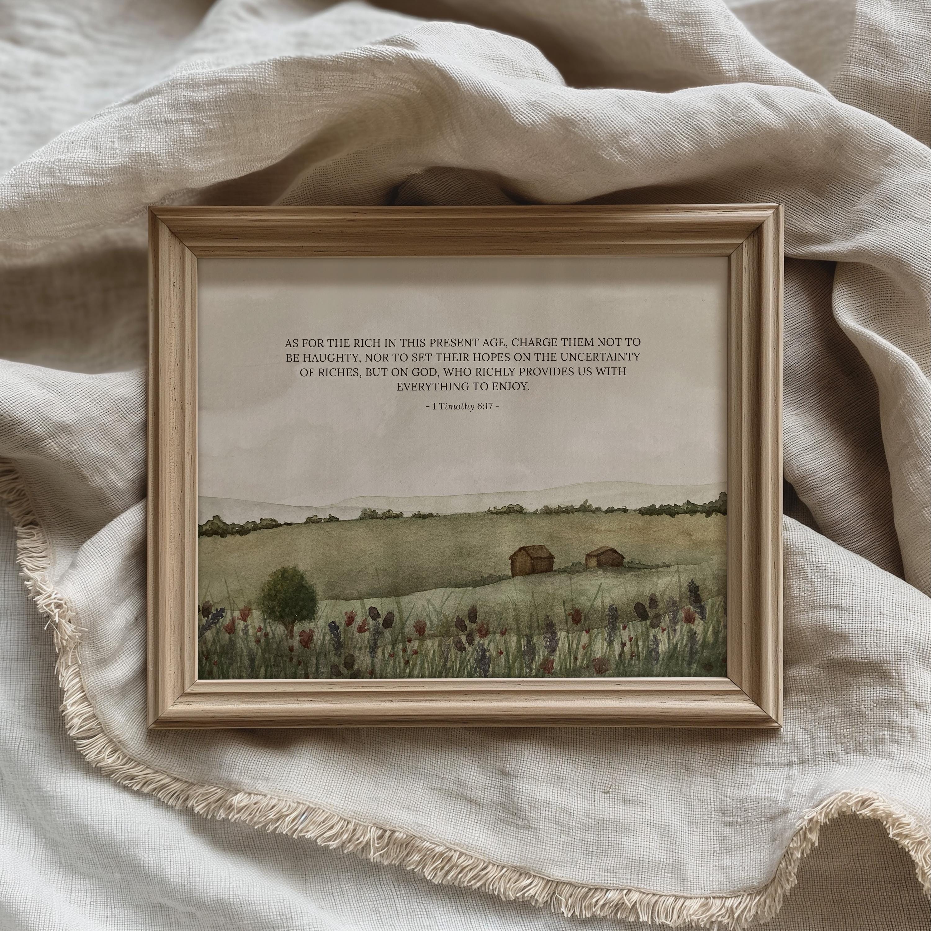 Cottage Scripture Image Personalized Christian Farmhouse Print, Custom Bible Verse (digital ...