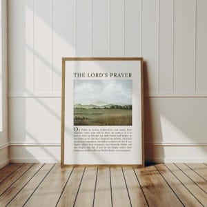 Christian Wall Art the Lord's Prayer Wall Art Print Vintage Bible Verse ...