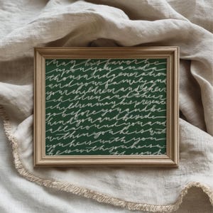 Modern Christian Wall Art Print The Blessing Lyrics Green Modern Artwork Christian Living Room Art
