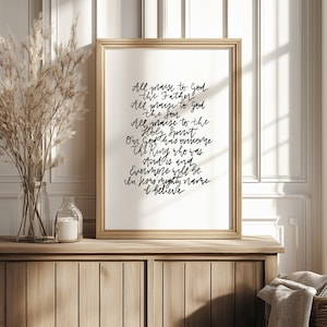 I Believe Lyrics Print, Phil Wickham Song, Christian Home Decor (digitale download)