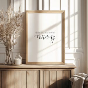 There Will Be Joy In The Morning Bible Verse Wall Art Print Psalm 30:5 Scripture Christian Home Decor Living Room Art