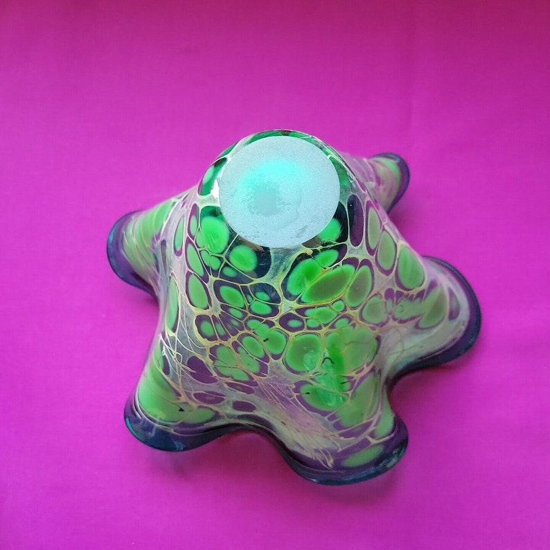 Paul Bendzunas Signed Studio Art Glass Hand Blown Green Etsy