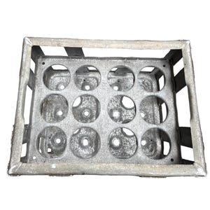 Vintage Metal Bottle Crate stamped George’s Bristol 12 bottles