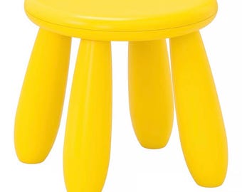 Vintage Ikea Children’s Stool Mammutt in yellow excellent condition