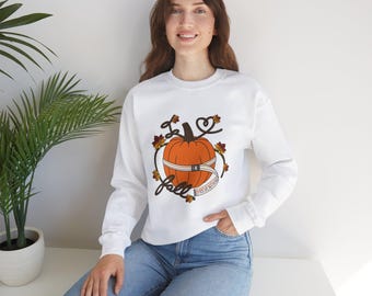 I Love Fall (Prevention)| Funny gift | Healthcare | PT | Nursing Crewneck Sweatshirt