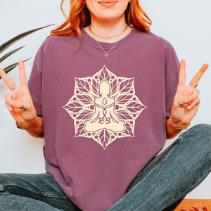 Buddha Shirt Buddha Tshirt Mandala Shirt Lotus Shirt Mystical Comfort Colors Shirt Meditating Buddha Zen Shirt Yoga Shirt Meditation Shirt