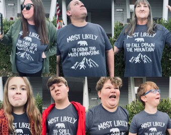 Custom Family Vacation Shirts, Most Likely To T-Shirts, Funny Vacay TShirts, Kids Vacation Tee, Hiking Trip T-Shirts, Mountain Trip Shirts