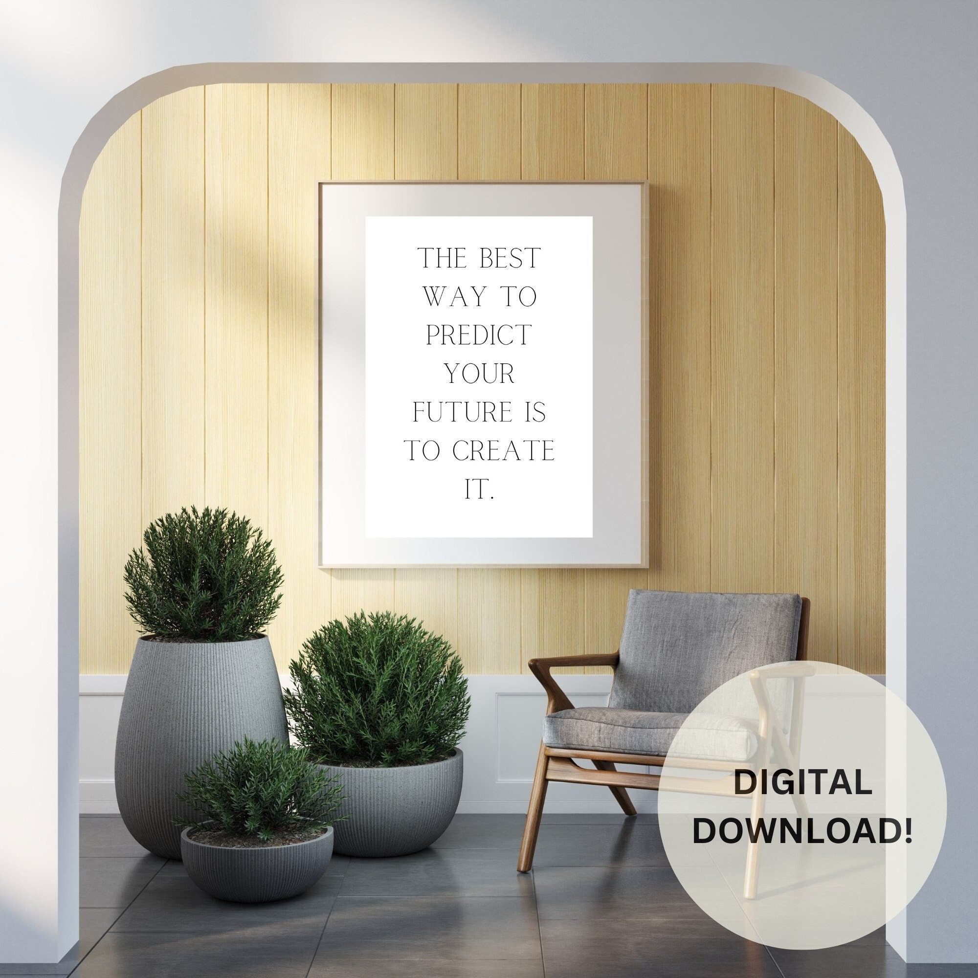 Motivational Quotes to Frame Wall Digital Prints the Best Way to Predict Your Future is to