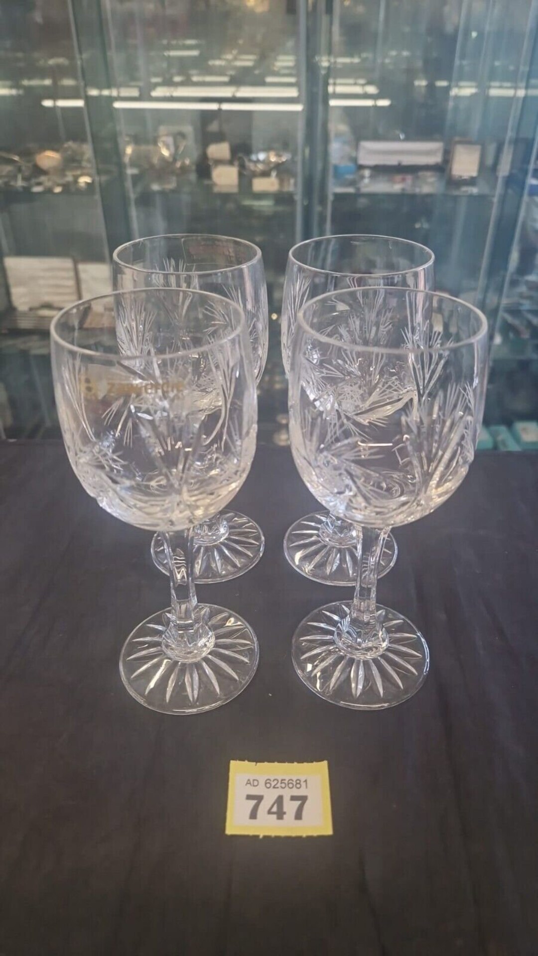 Set of 4 X Zawiercie 24 Lead Crystal Round Wine Glasses Cup Etsy