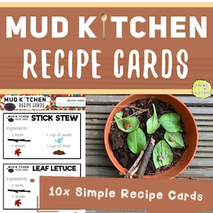Mud Kitchen Recipe Cards (Ingredients Only)