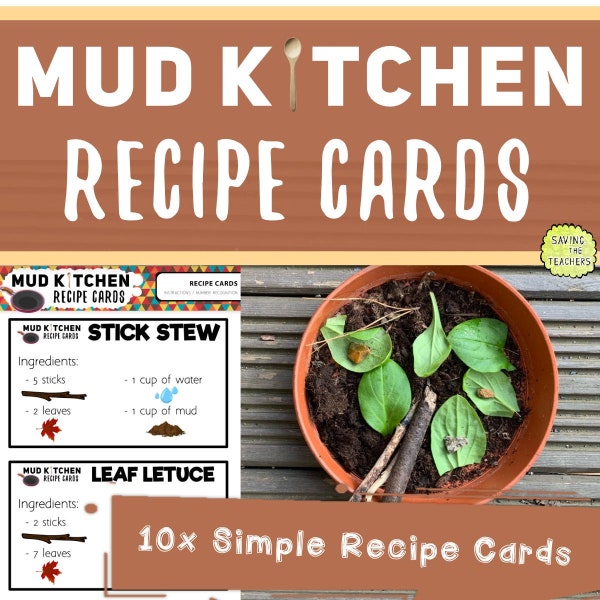 Mud Kitchen Recipe Cards (Ingredients Only)
