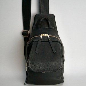 Bolso bandolera de piel de primera calidad de color negro, bandolera de piel para mujer, bolso de mano para mujer, bolso cruzado de piel auténtica, bolso de piel hecho a mano