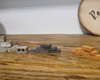 1000+ Mini Betonsteine Modellziegel Diorama Modelleisenbahn Architektur Geschenk
