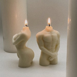 Body Candle - Female & Male Torso | Decorative candle made of soy wax | Gift idea for art and self-care