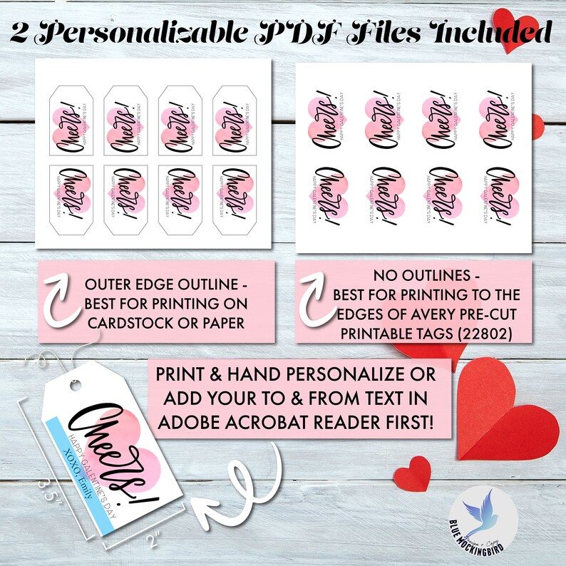Printable Happy Galentine's Day Gift Tag, Galentine Wine Tag, Galentine ...