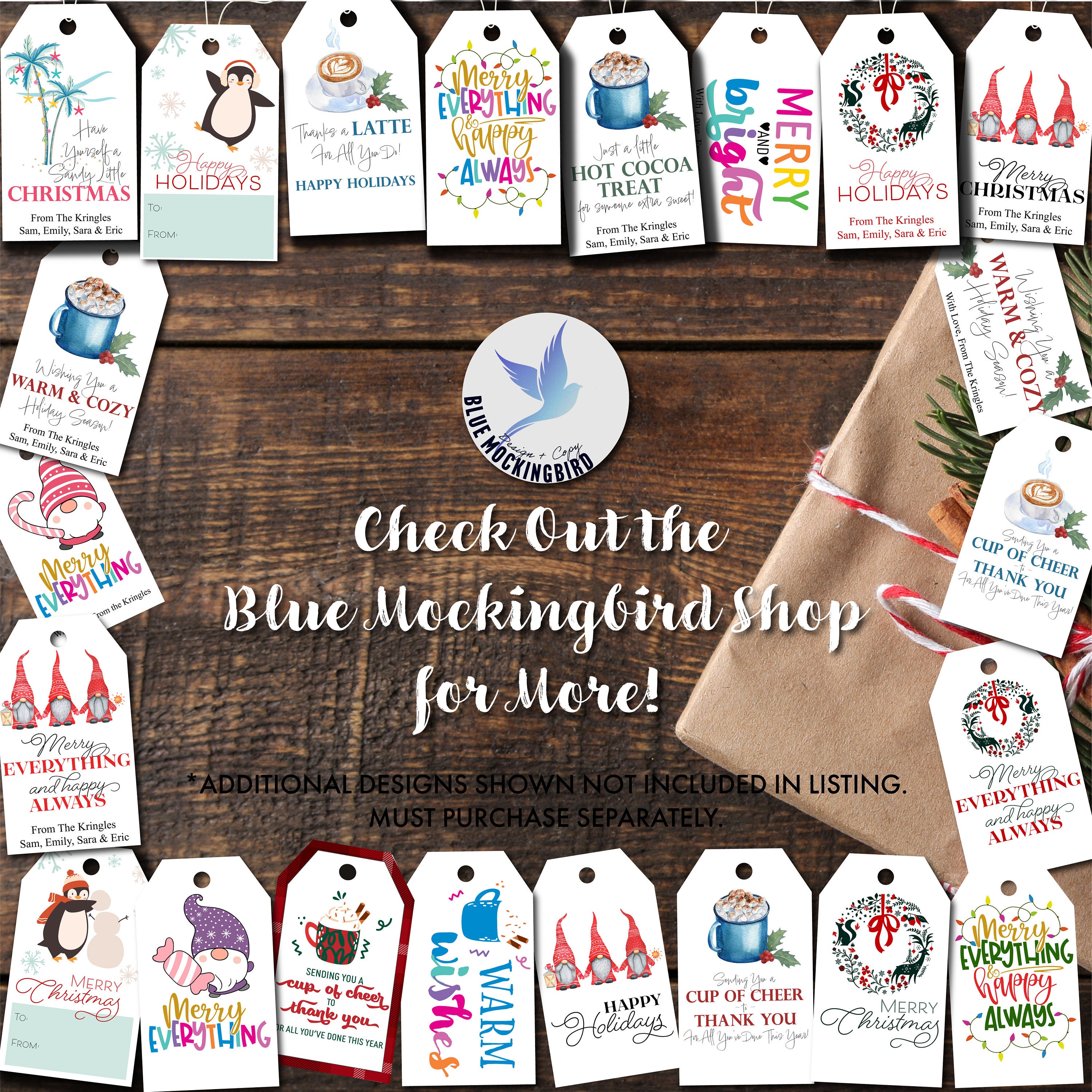 Warm & Cozy Printable Holiday Gift Tag, Holiday Blanket Tag, Christmas